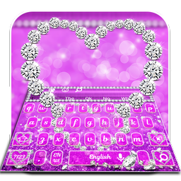 Diamond Shiny Heart Keyboard