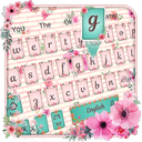 Girly Flowers Wall Keyboard Theme