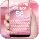 Keyboard for Galaxy S8 Pink
