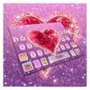 Glitter Diamond Heart Keyboard