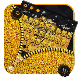 Luxury Zipper Glitter Keyboard