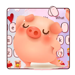 Happy Pink Pig Keyboard