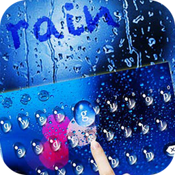 Blue Rain Water Drop Dew Keyboard Theme