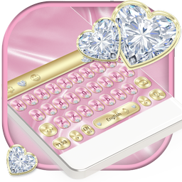 Luxury Pink Silk & Diamonds Keyboard