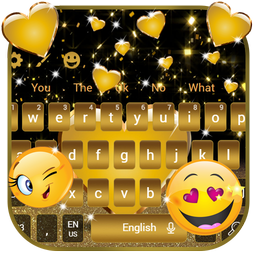 Golden Heart Luxury Keyboard Theme