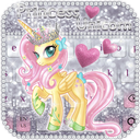 Cute Princess Unicorn Keyboard
