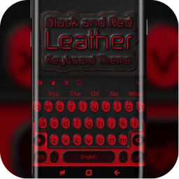 Red and Black Leather Keyboard Theme