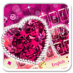 Pink Diamond Love Keyboard Theme