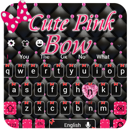 Cute Pink Bowkot Keyboard Theme