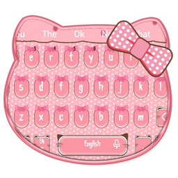 Cute Cat Bow Keyboard Theme