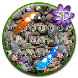 3D Lively Koi Fish Keyboard Theme