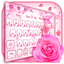 Love Pink Rose Keyboard