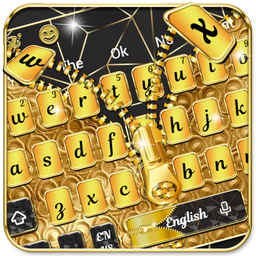 Luxury Gold Zipper Keyboard Theme