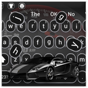 Luxury black sports car keyboard