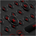 Modern Black Red Keyboard