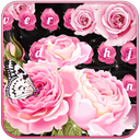 Pink Rose Butterfly Keyboard