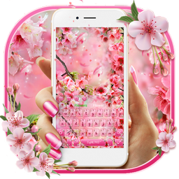 Pink Summer Flower Keyboard