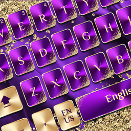 Purple Gold Luxury Keyboard