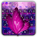 Purple Butterfly Keyboard