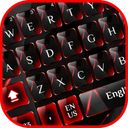 Red Black Glass Keyboard