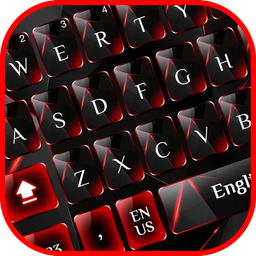 Red Black Glass Keyboard
