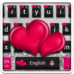 Red Heart Glitter Keyboard