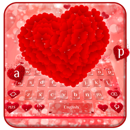 Red Love Heart Keyboard