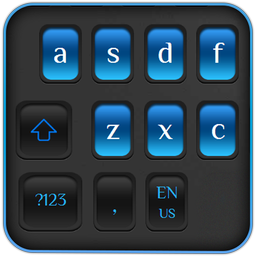 Simple Blue Black Keyboard