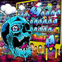 Skull Graffiti Keyboard Theme