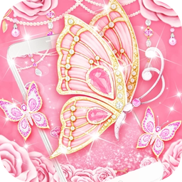 Pink Butterfly Live Wallpaper