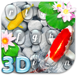 Live 3D Koi Fish Keyboard Theme