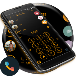 Theme Dialer CircleBlackOrange