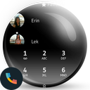 Theme Dialer Flat Black White