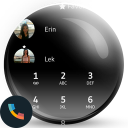 Theme Dialer Flat Black White