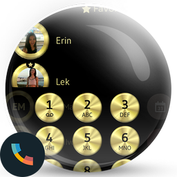 Theme Dialer Metal Gold