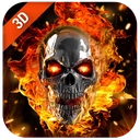 Flaming Skull Live Wallpaper for Free