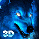 3D Ice Wolf Live Wallpaper