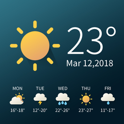 Real-time weather temperature report & widget