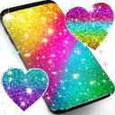 Multi color glitter wallpaper