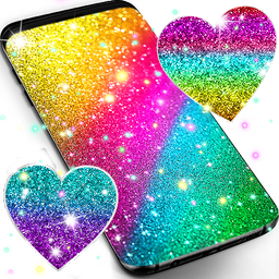 Multi color glitter wallpaper