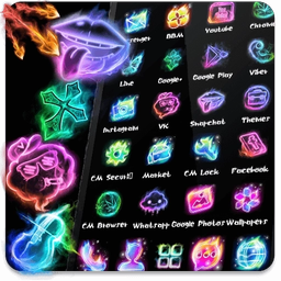 Neon Music Fire Theme