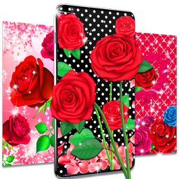 Pink red roses live wallpaper