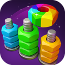 3D Color Nuts: Match Bolt Sort