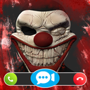 Scary clown video call prank