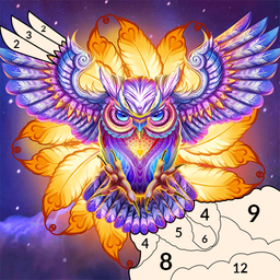 Owl Paint by Number Coloring