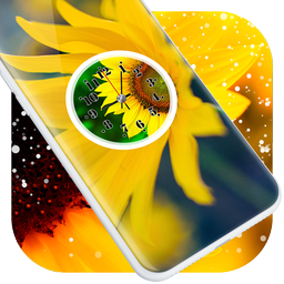 Sun Flower Clock Live Wallpaper