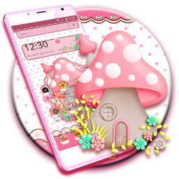 Pink Cute Mushroom Theme