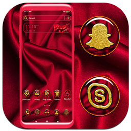 Red Silk Launcher Theme