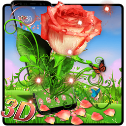 3D Vintage Rose Theme