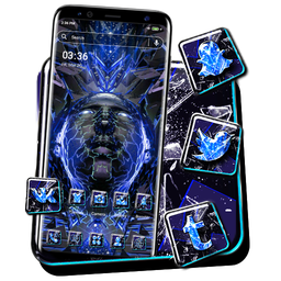 Abstract Blue Face Theme